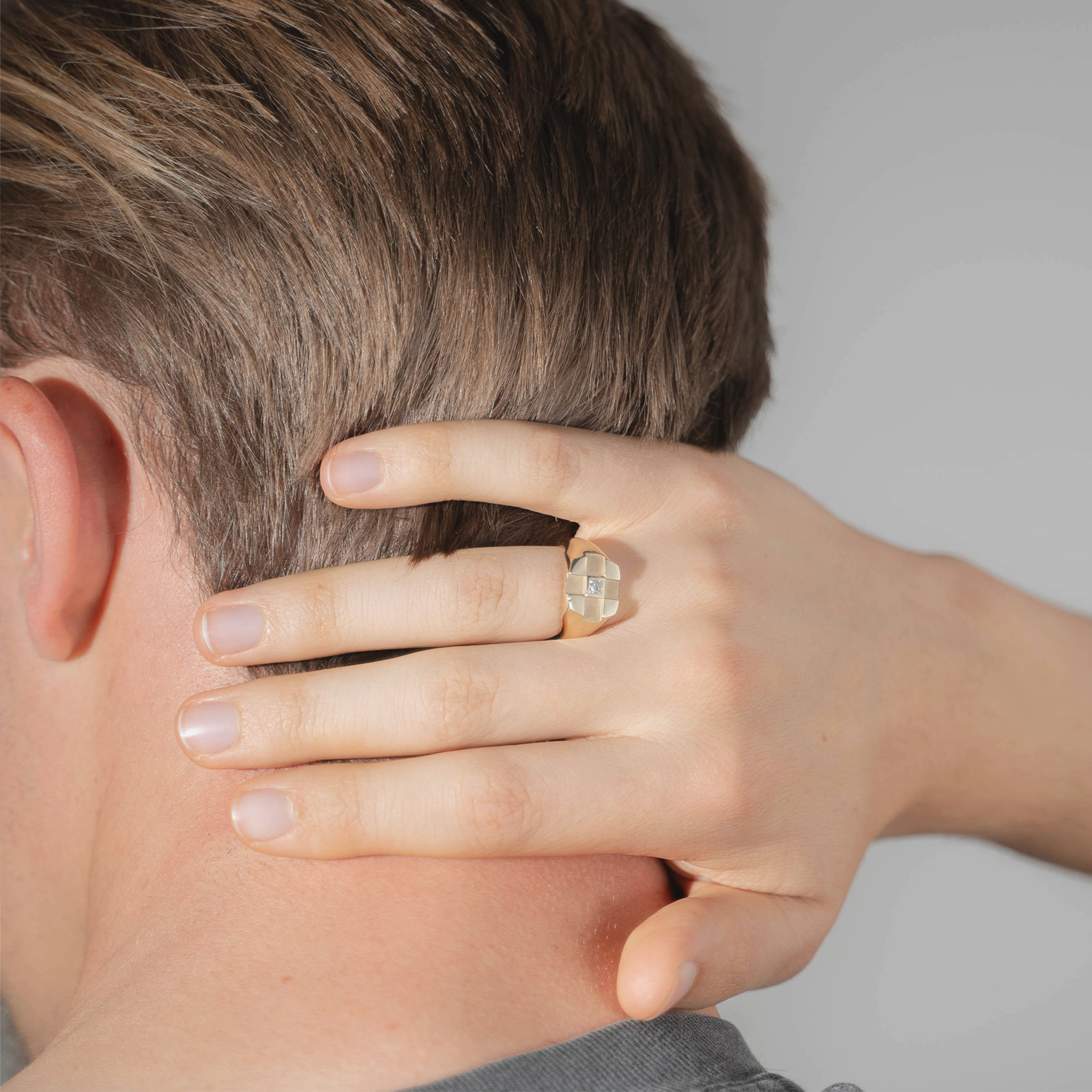 rudiment ring on male's hand